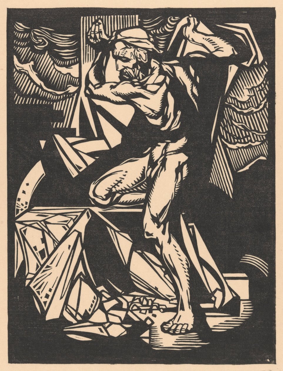 Samson ødelægger templets søjler af Johannes Josephus Aarts