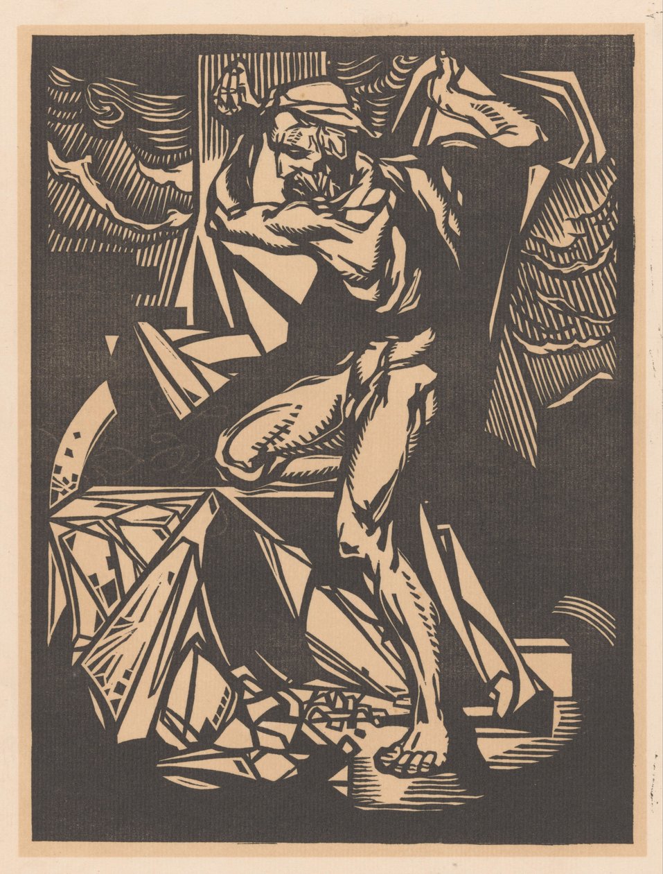 Samson ødelægger templets søjler af Johannes Josephus Aarts