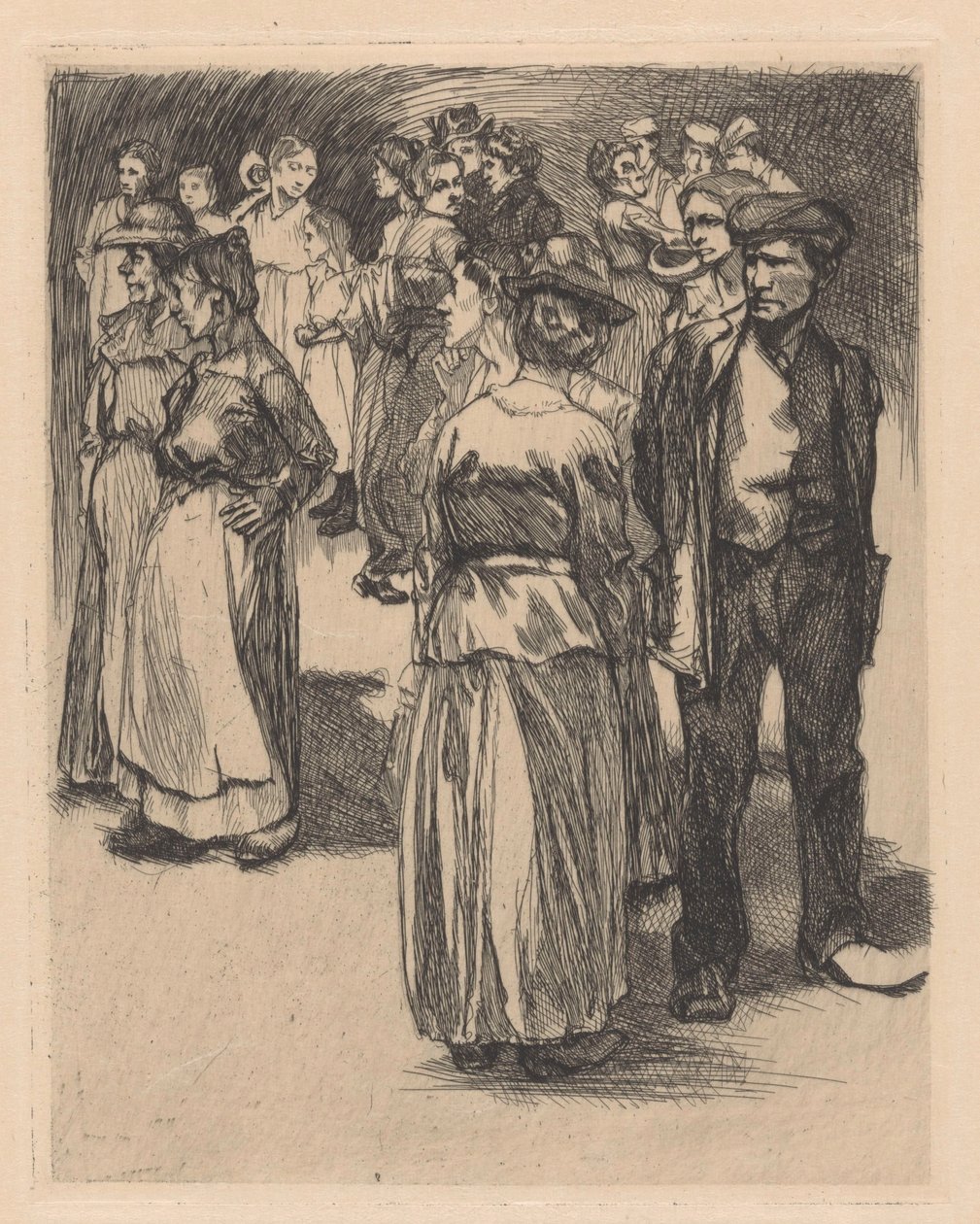 Stående mænd og kvinder af Johannes Josephus Aarts