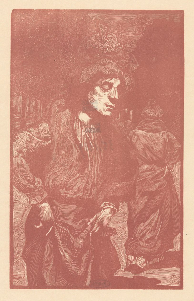 To kvinder går på gaden af Johannes Josephus Aarts