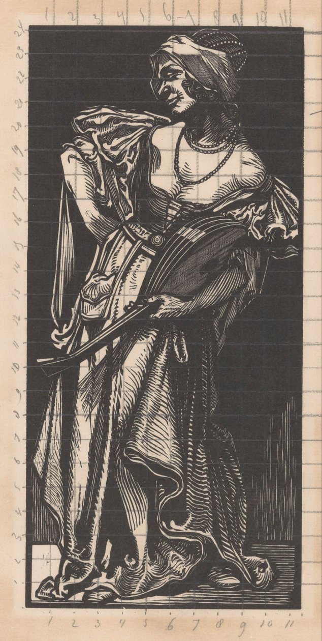 Kvinde med lut af Johannes Josephus Aarts
