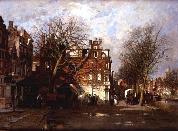 Capriccio Udsigt over byen af Johannes Karel Christian Klinkenberg