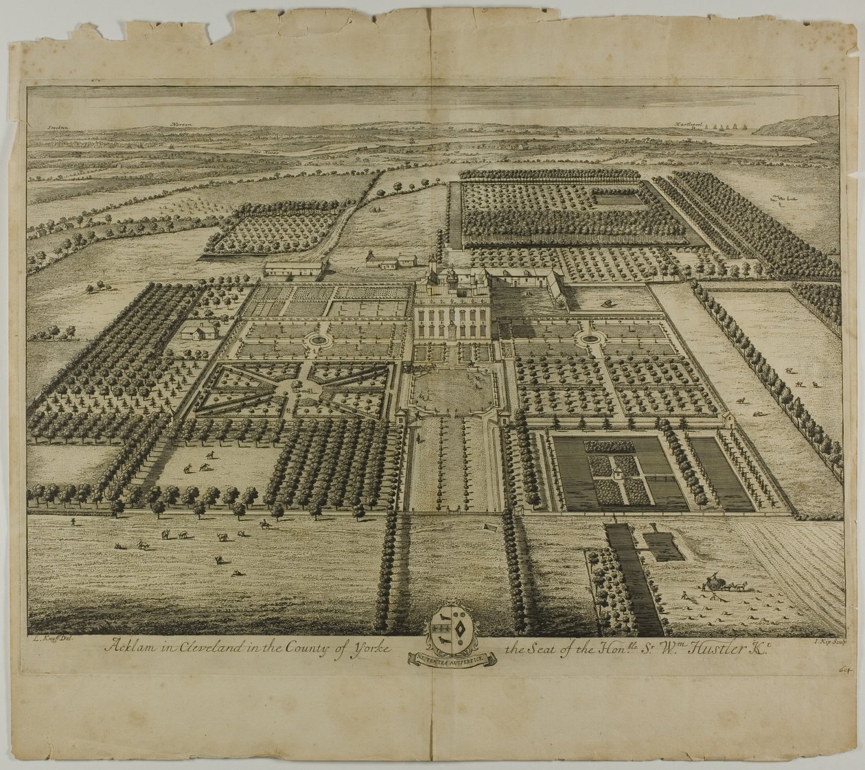 Acklam i Cleveland i County of Yorke, plade 64 fra Britannia Illustrata af Johannes Kip