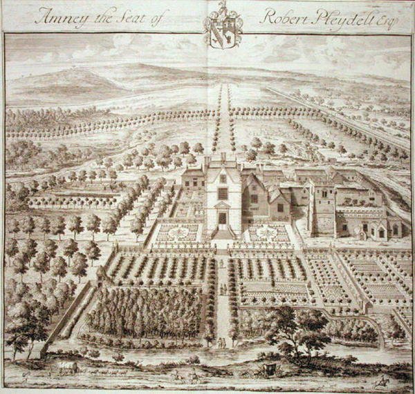 Amney, sæde for Robert Pleydell, Esq. (gravering) af Johannes Kip