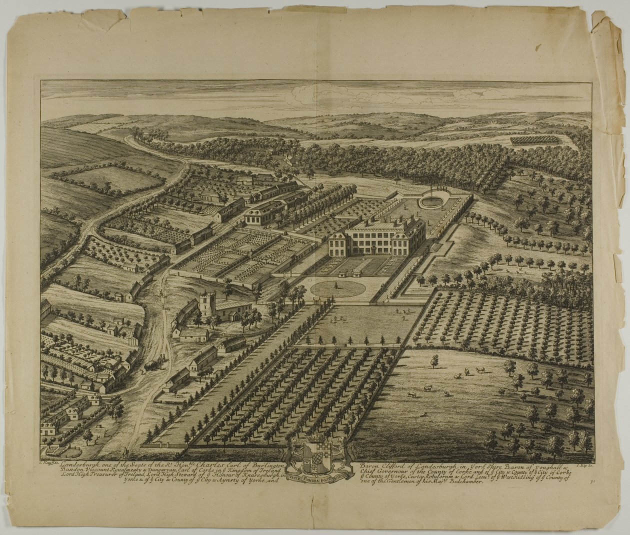 London, plade 31 fra Illustrated Britannia af Johannes Kip