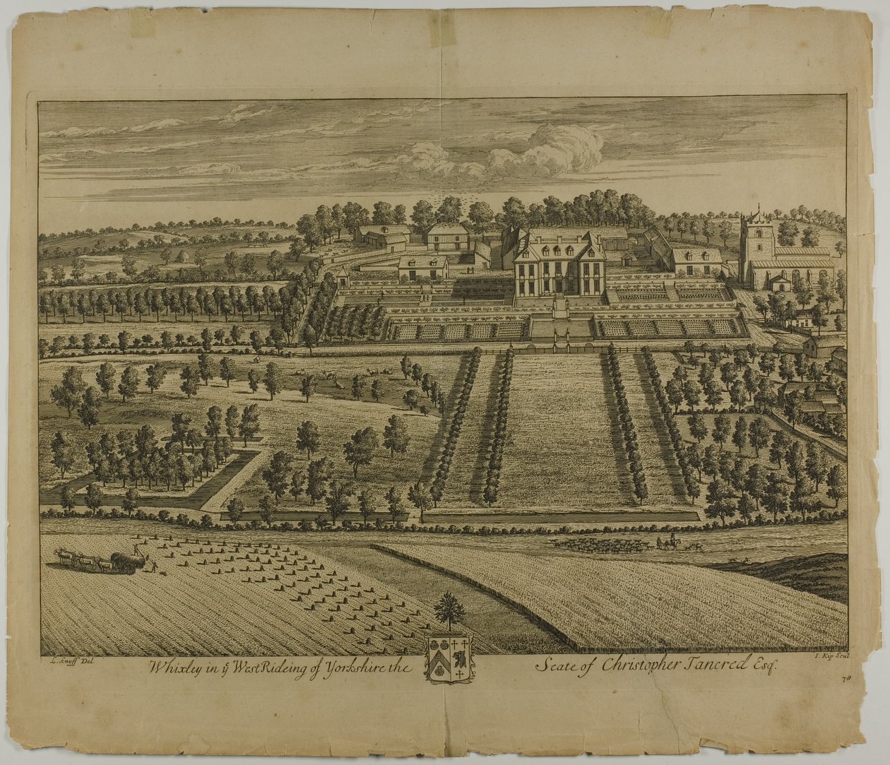 Whixley, plade 78 fra Britannia Illustrata af Johannes Kip