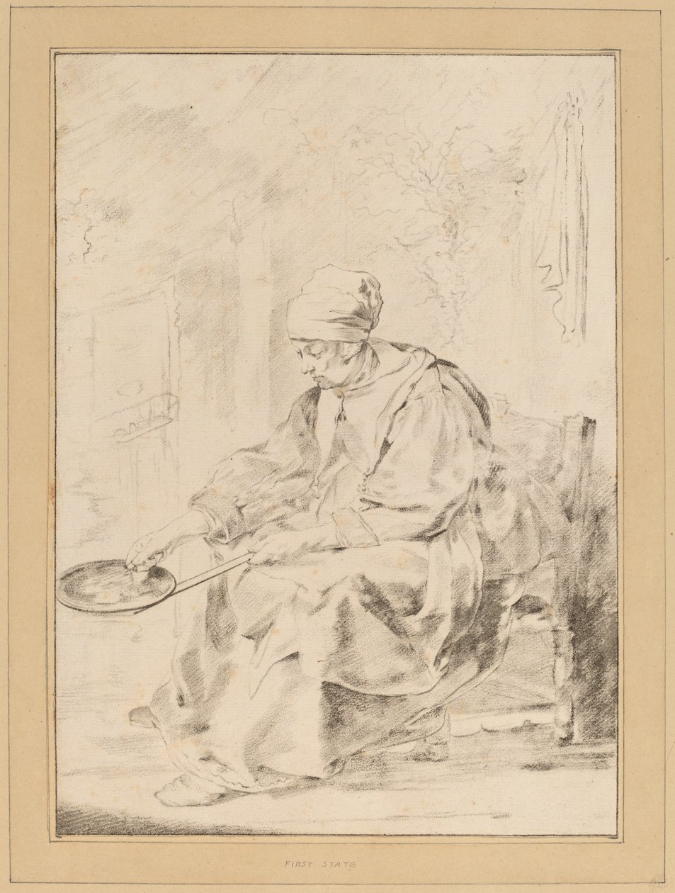 Pandekagekvinde, 1768. af Johannes Kornlein