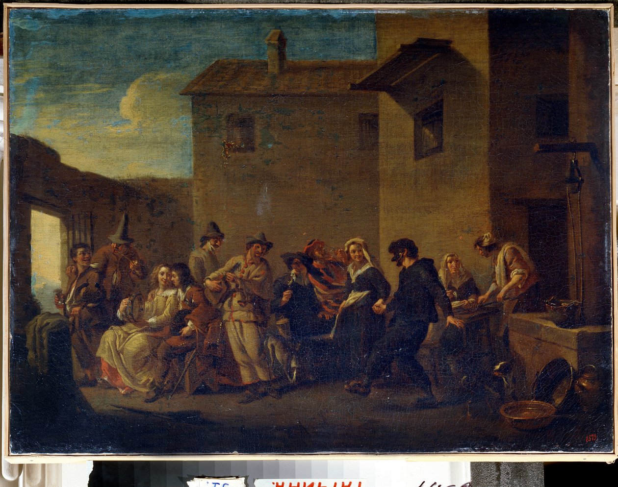 Karneval i Venedig (Karneval i Venedig). Maleri af Johannes Lingelbach af Johannes Lingelbach