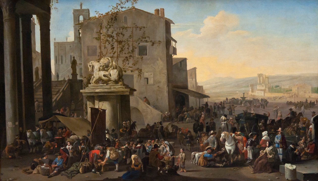 De Campo Vaccino ( Forum Romanum) i Rom af Johannes Lingelbach