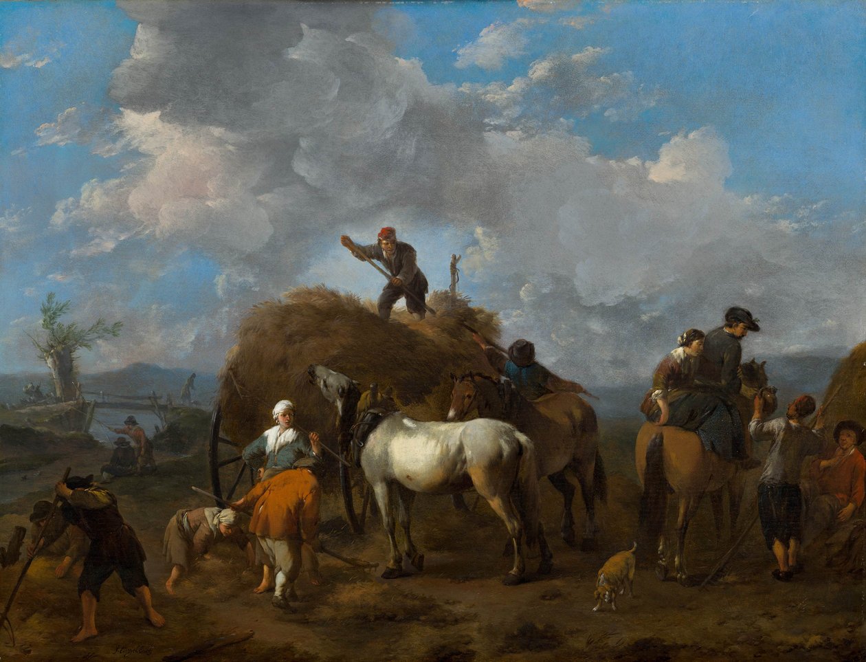 Hollandsk: Høst af hø af Johannes Lingelbach
