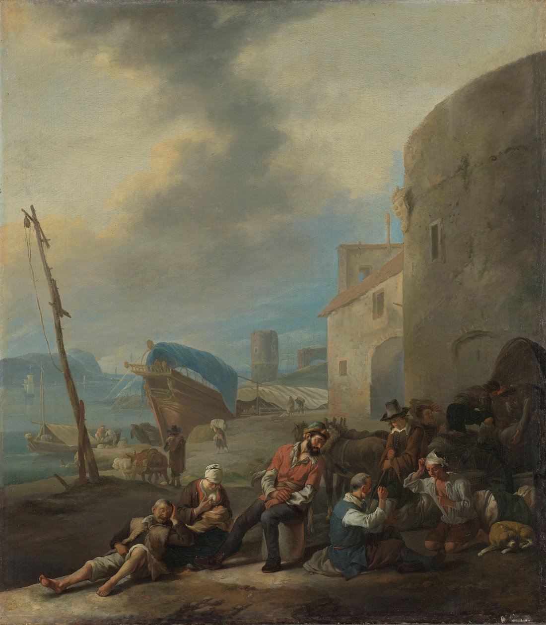 italiensk havn af Johannes Lingelbach