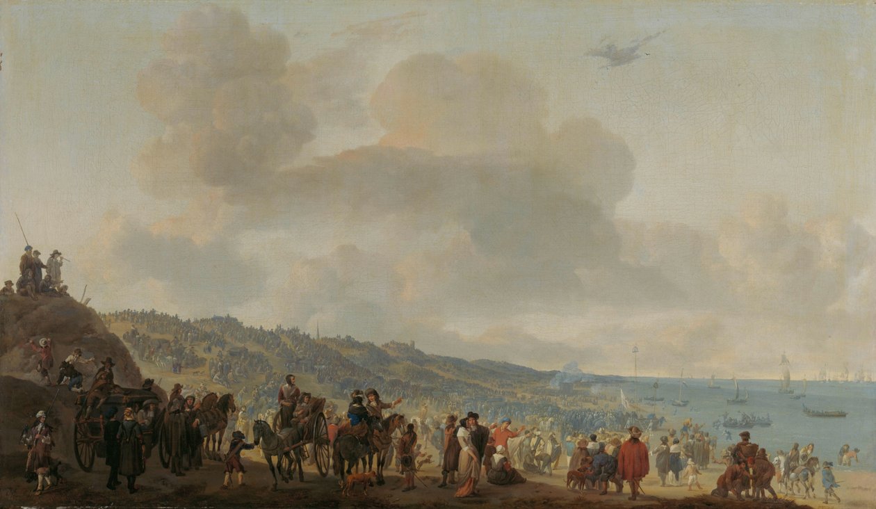 Charles II af Englands afgang fra Scheveningen, 2. juni 1660 af Johannes Lingelbach