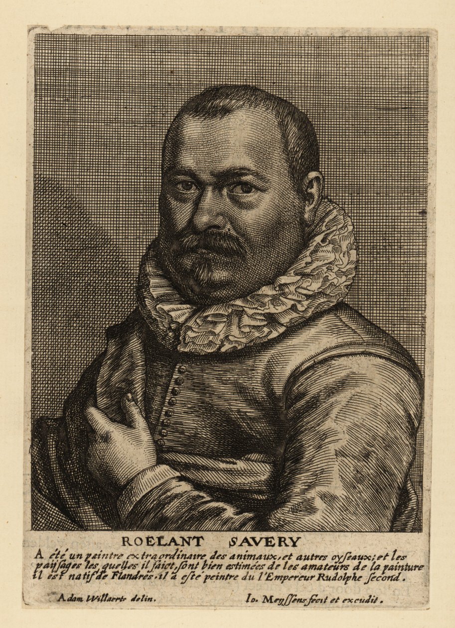 Portræt af Roelant Savery, Flandern-født hollandsk guldaldermaler af Johannes Meyssens