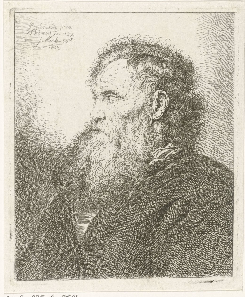 Gammel mand med skæg af Johannes Mock