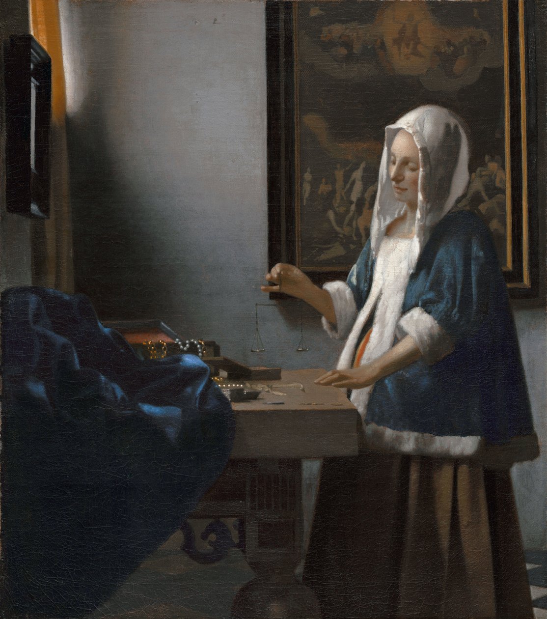 Kvinde holder en balance af Johannes Vermeer