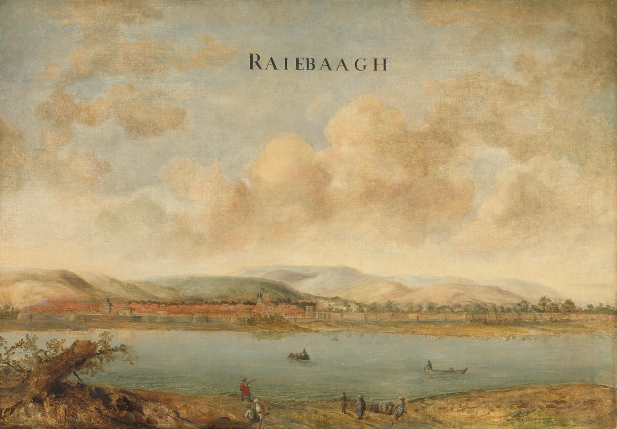 Udsigt over byen Raiebaagh i Visiapoer, Indien, ca. 1662-3 af Johannes Vinckeboons
