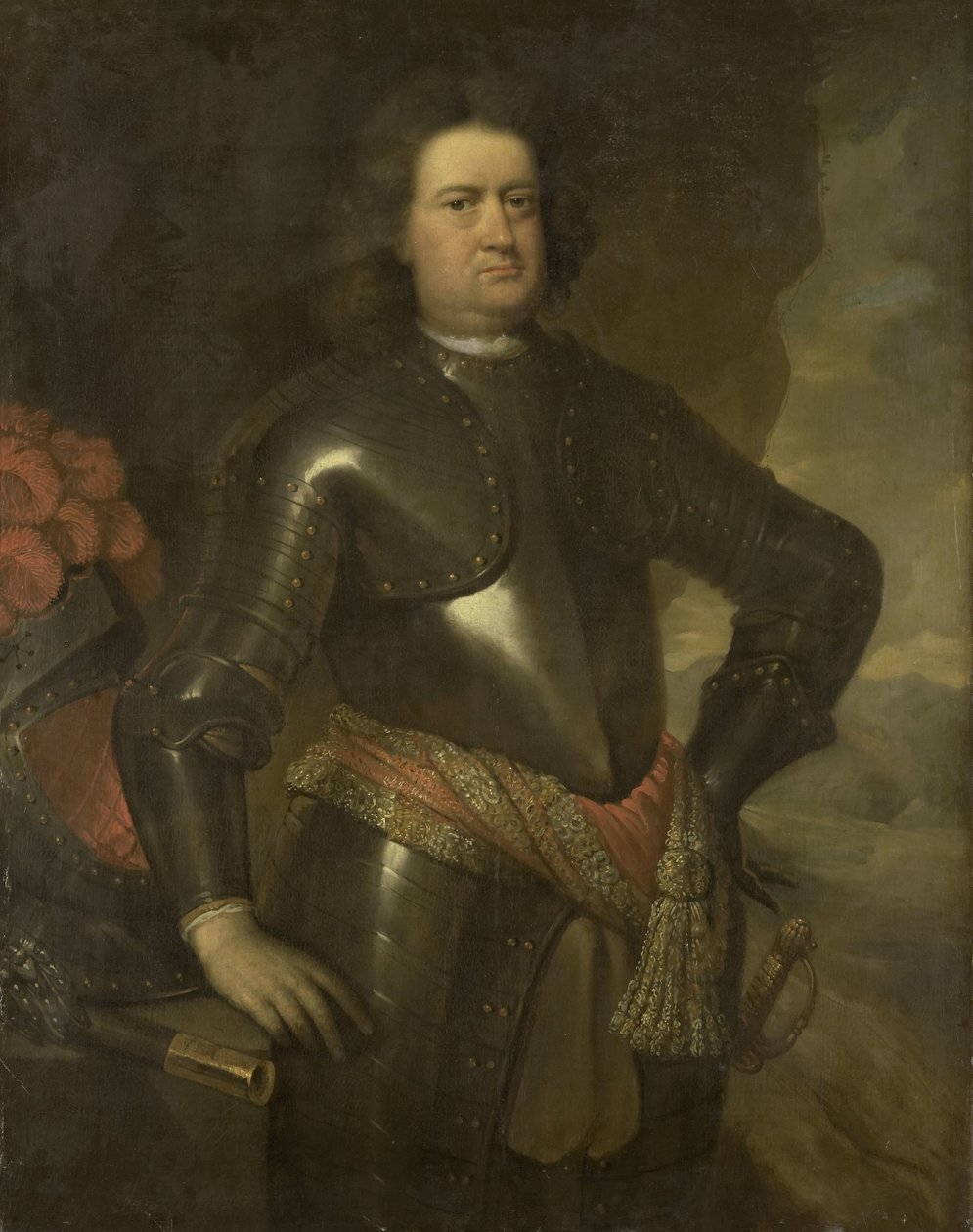 Portræt af en militærofficer af Johannes Vollevens (I)