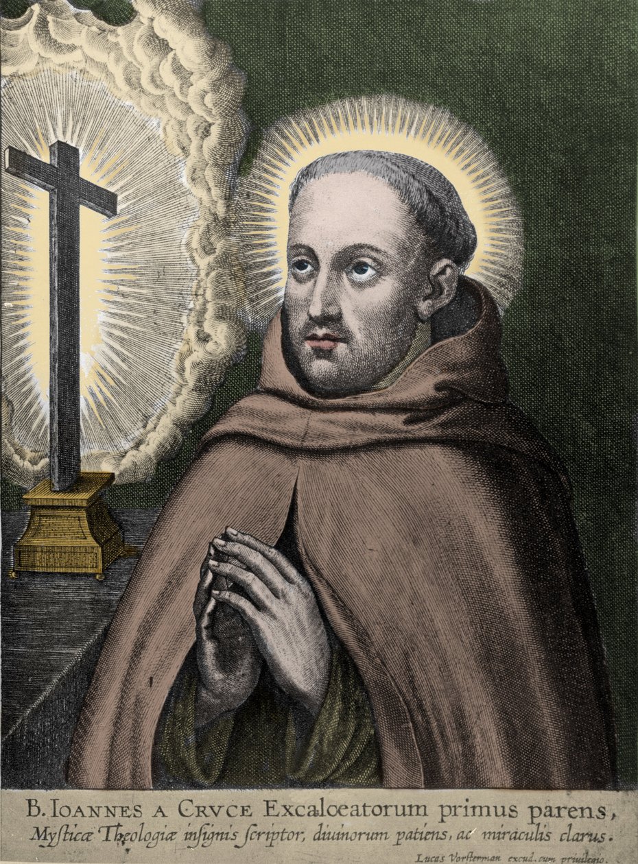 Sankt Johannes af Korset (Juan de Yepes Alvarez, Juan de la Cruz) (1542-1591) - grav. af Vorstermann af Johannes Vorsterman