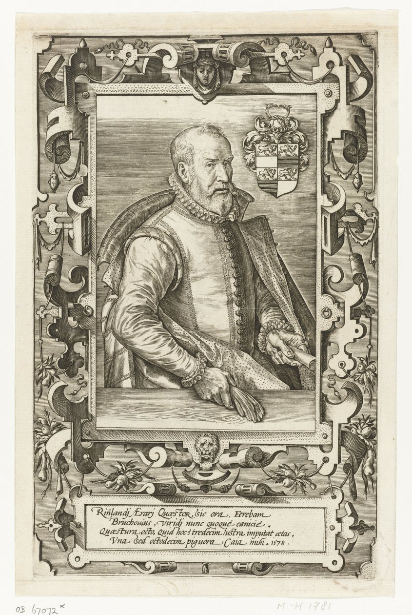 Portræt af Jan van Brouckhoven, steward af Rheinland af Johannes Wierix (attributed to)