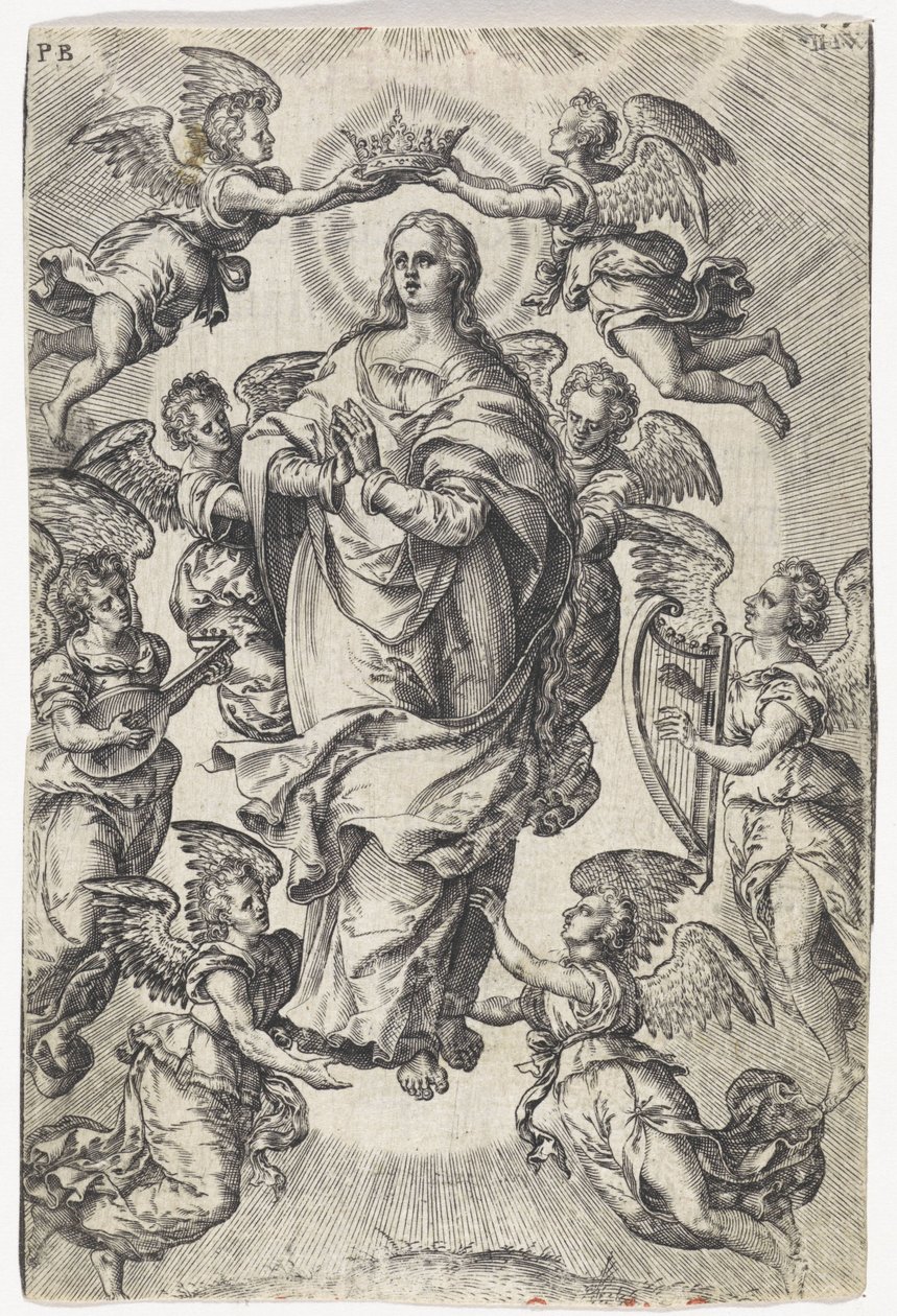 Marias antagelse af Johannes Wierix