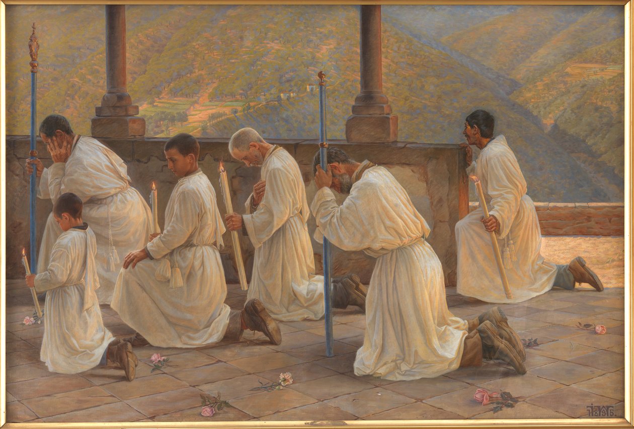 Bøn om regn. Procession i Apenninerne af Johannes Wilhjelm