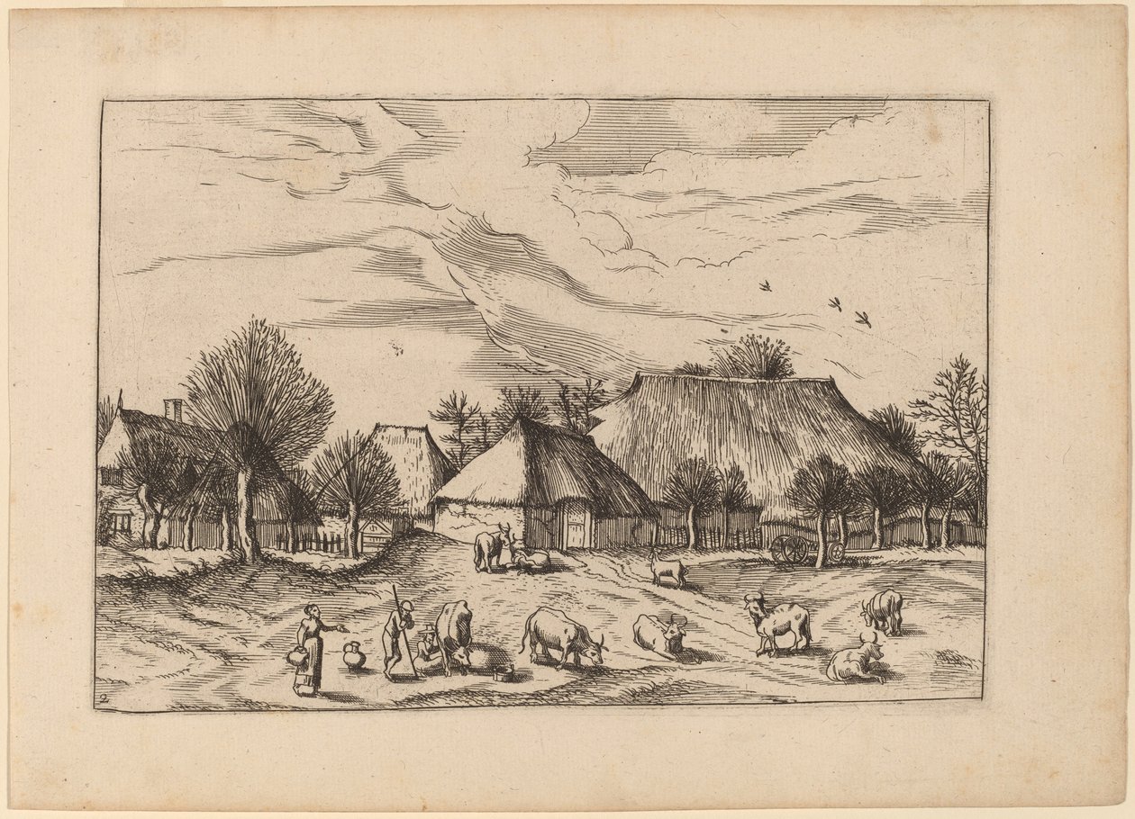 Gårde af Johannes and Lucas van Doetechum after Master of the Small Landscapes