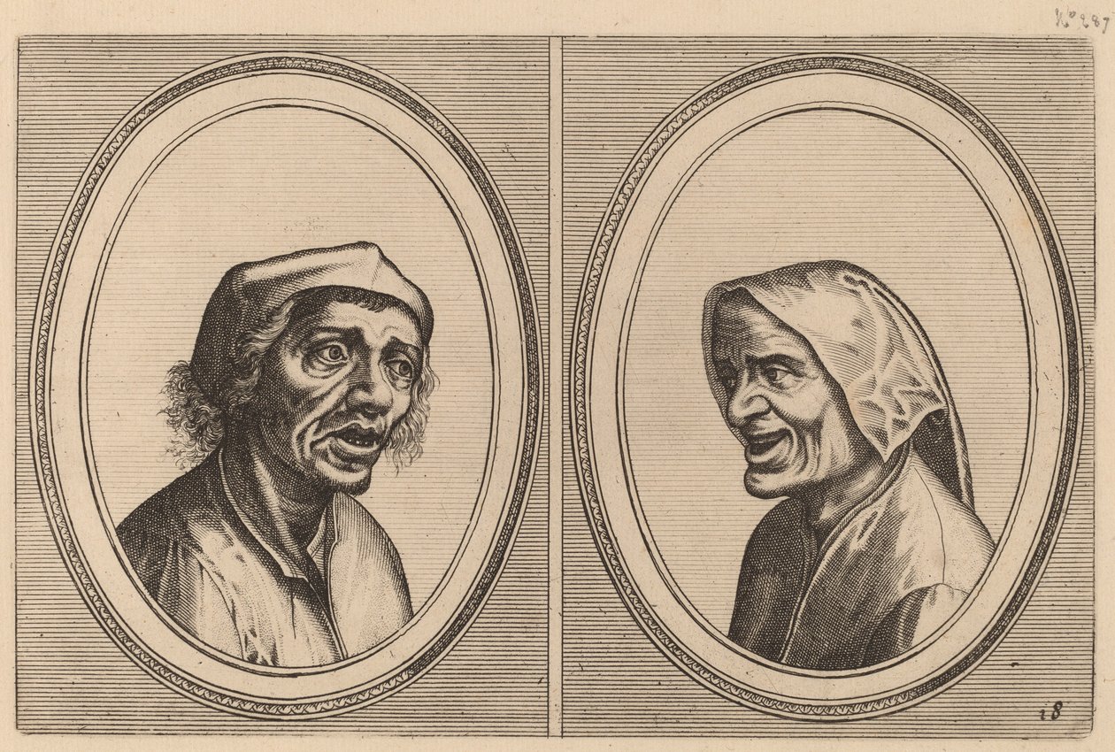 "Goe Geurtjen" og "Kribbighe Babbe" af Johannes and Lucas van Doetechum after Pieter Bruegel the Elder