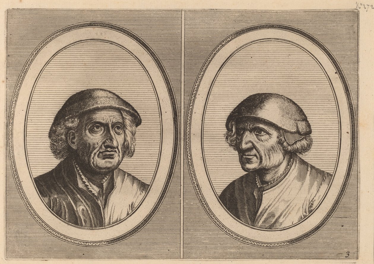 "Hans Onvertsaeght" og "Koen Slock-speck" af Johannes and Lucas van Doetechum after Pieter Bruegel the Elder