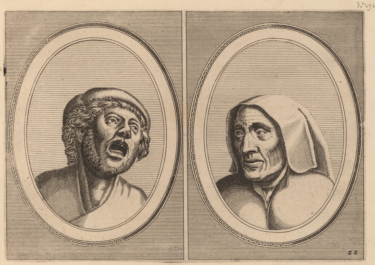 "Hansje Singh in Veldt" og "Blaeuwe Aecht" af Johannes and Lucas van Doetechum after Pieter Bruegel the Elder