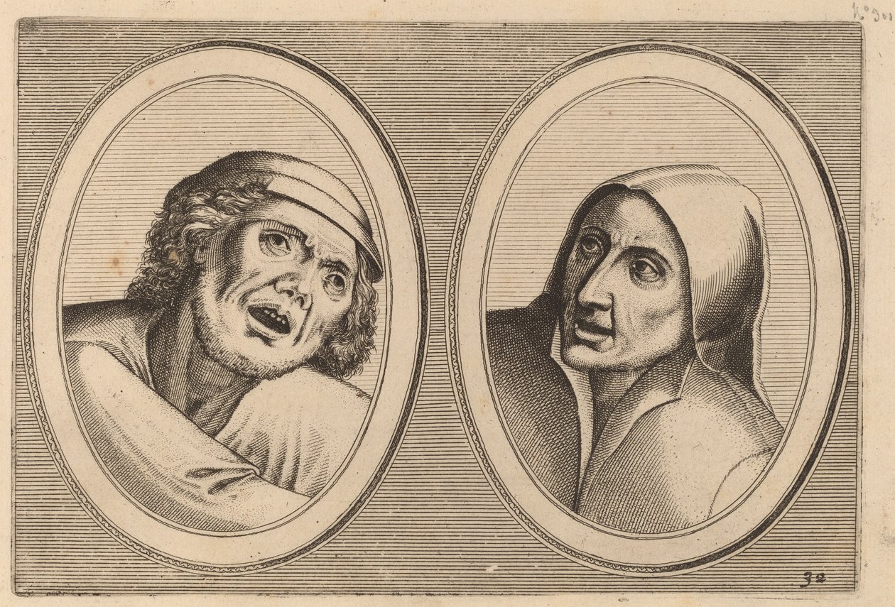 "Harme Snap-op" og "Keursje-sonder-naed" af Johannes and Lucas van Doetechum after Pieter Bruegel the Elder