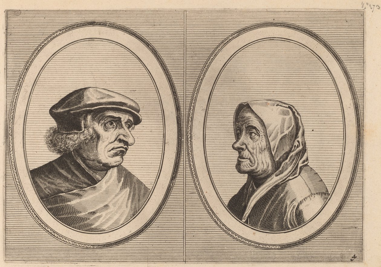 "Joris Ysegrim" og "Quastighe Jopje" af Johannes and Lucas van Doetechum after Pieter Bruegel the Elder