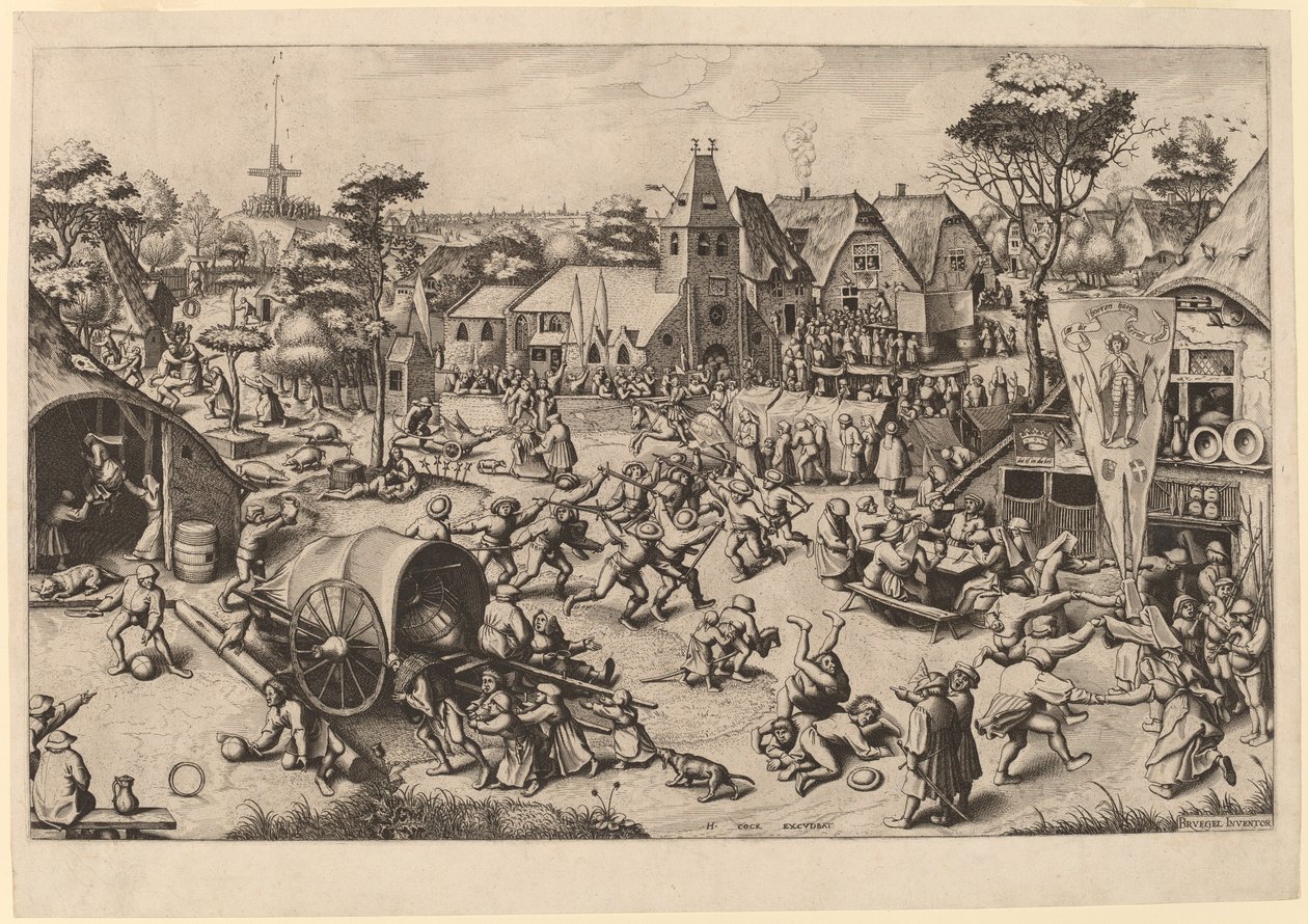 Sankt Georgs festival af Johannes and Lucas van Doetechum after Pieter Bruegel the Elder