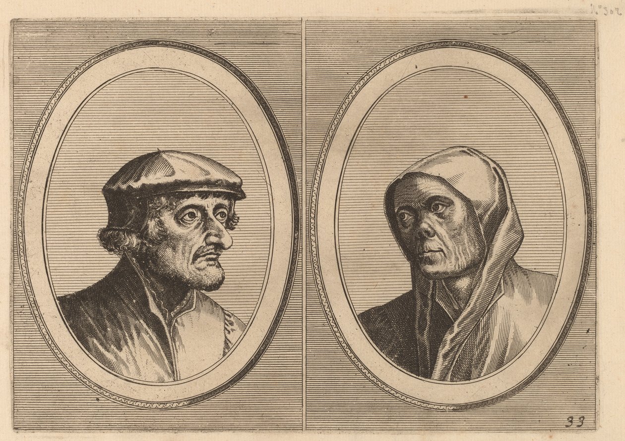"Voorsichtighe Krijn" og "Broentje Spaer-pots" af Johannes and Lucas van Doetechum after Pieter Bruegel the Elder