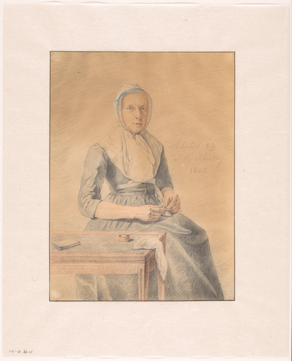 Portræt af Catherine van Eck af Johannes de Koning (signed by artist)