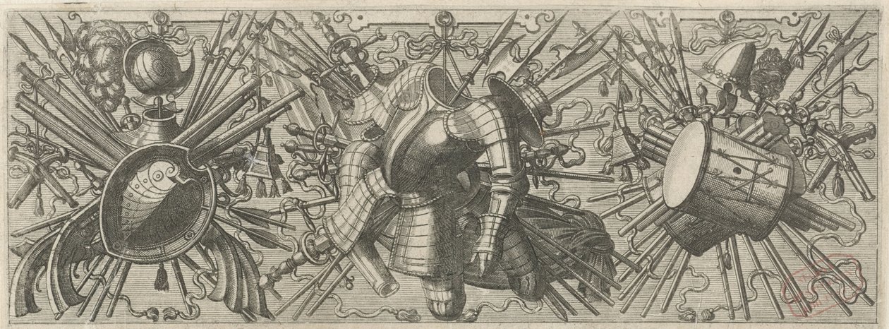 Pommes frites med dobbelt tromle Panoplia sev armamentarium... (serietitel) af Johannes of Lucas van Doetechum