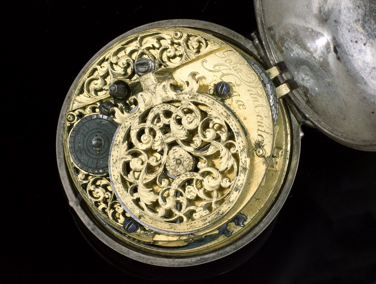 Verge ur. Haag, ca. 1695 (metal) (se også 259582-83) af Johannes van Ceulen
