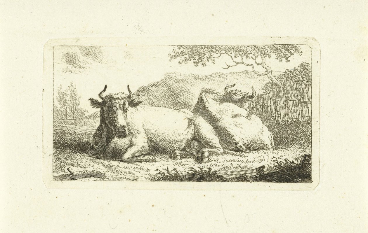 To liggende køer af Johannes van Cuylenburgh