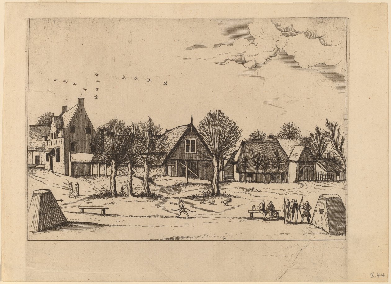 Landsby af Johannes van Doetechum, the Elder and Lucas