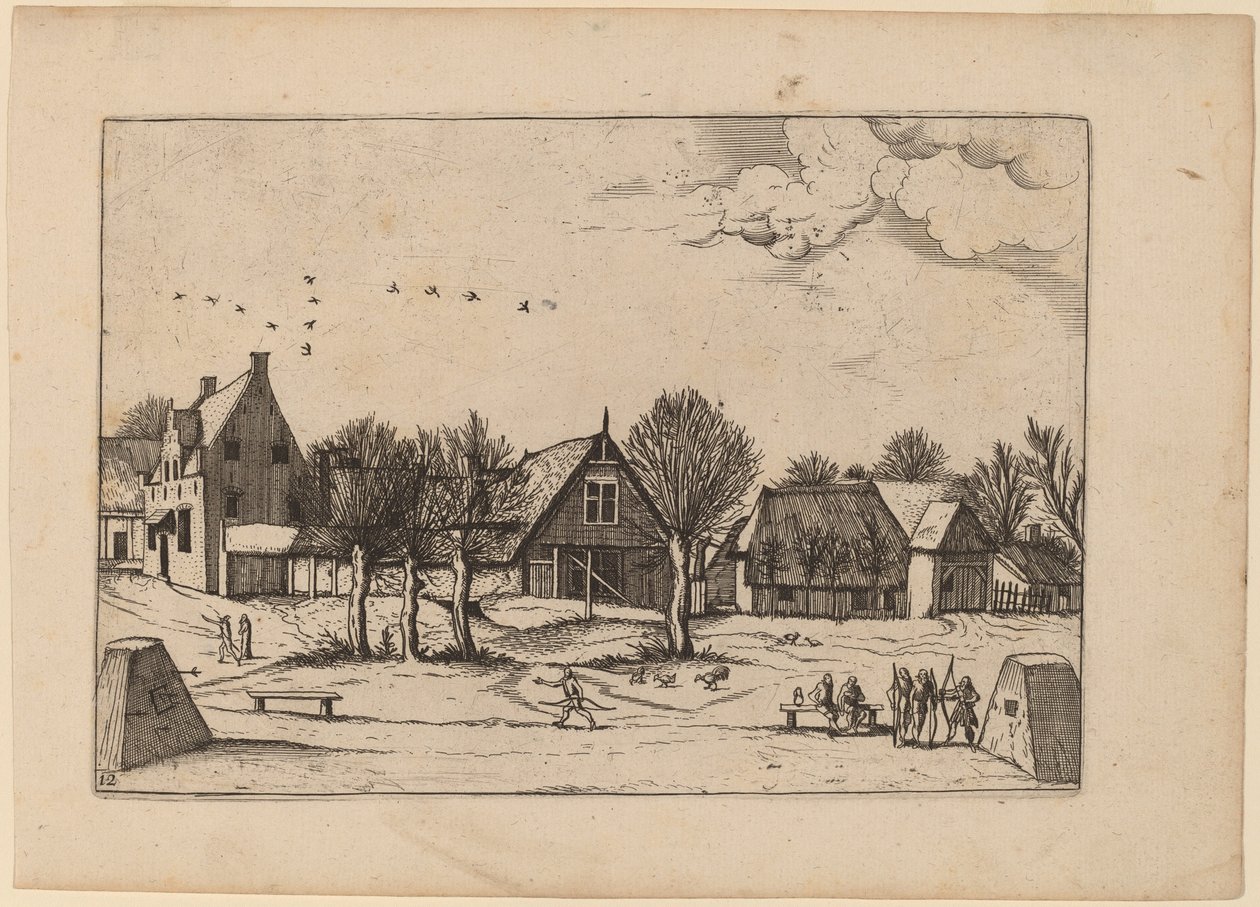 Landsby af Johannes van Doetechum, the Elder and Lucas