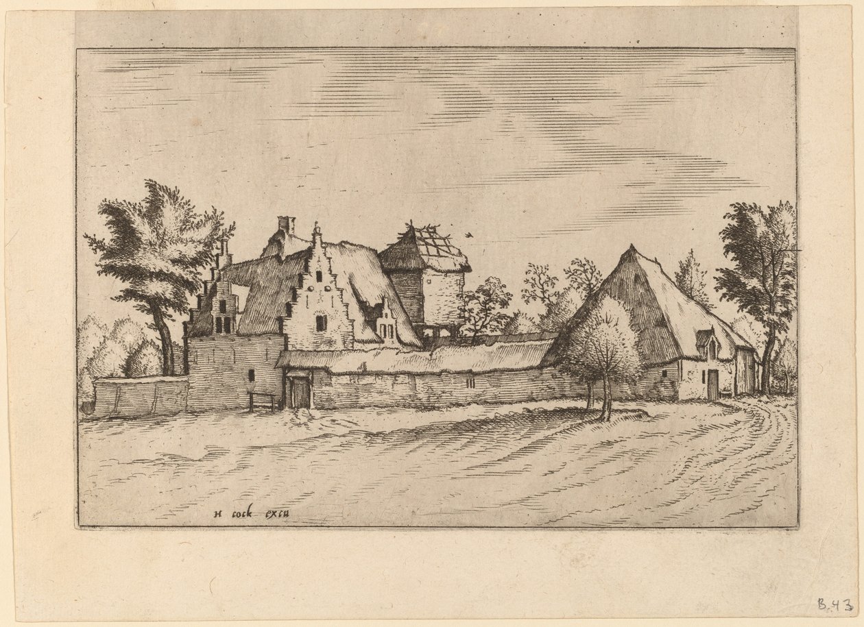 Gårde i en Domstol af Johannes van Doetechum, the Elder and Lucas