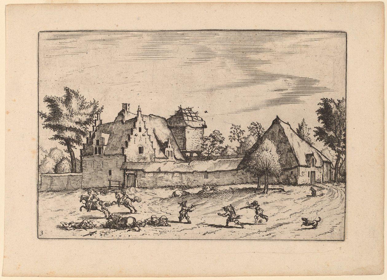 Gårde i en Domstol af Johannes van Doetechum, the Elder and Lucas