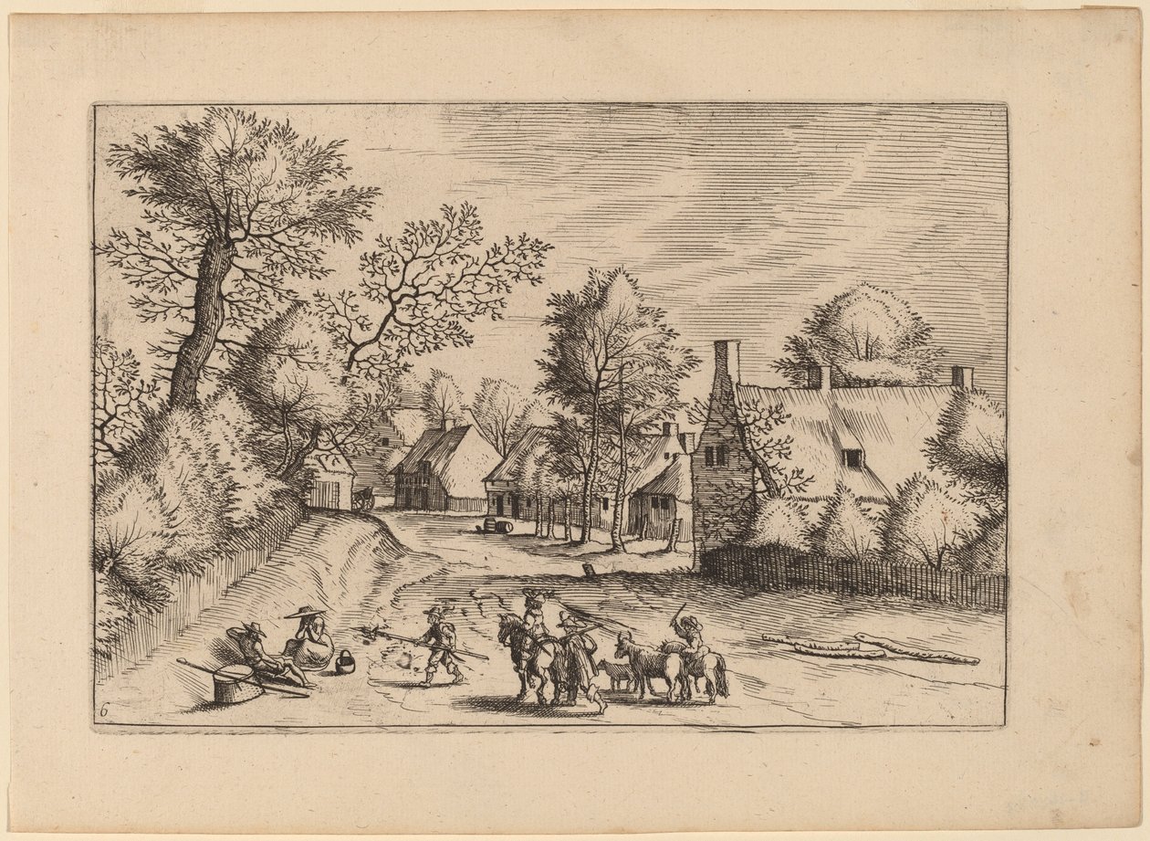 Landsbyvej af Johannes van Doetechum, the Elder and Lucas