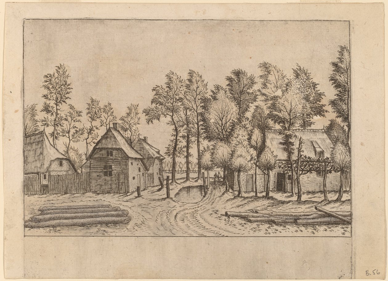 Landsbygade af Johannes van Doetechum, the Elder and Lucas