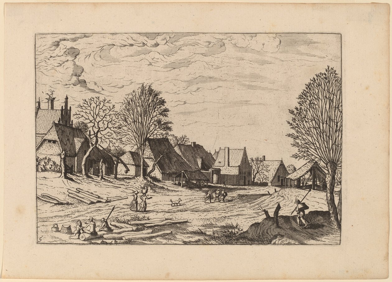 Landsbygade af Johannes van Doetechum, the Elder and Lucas