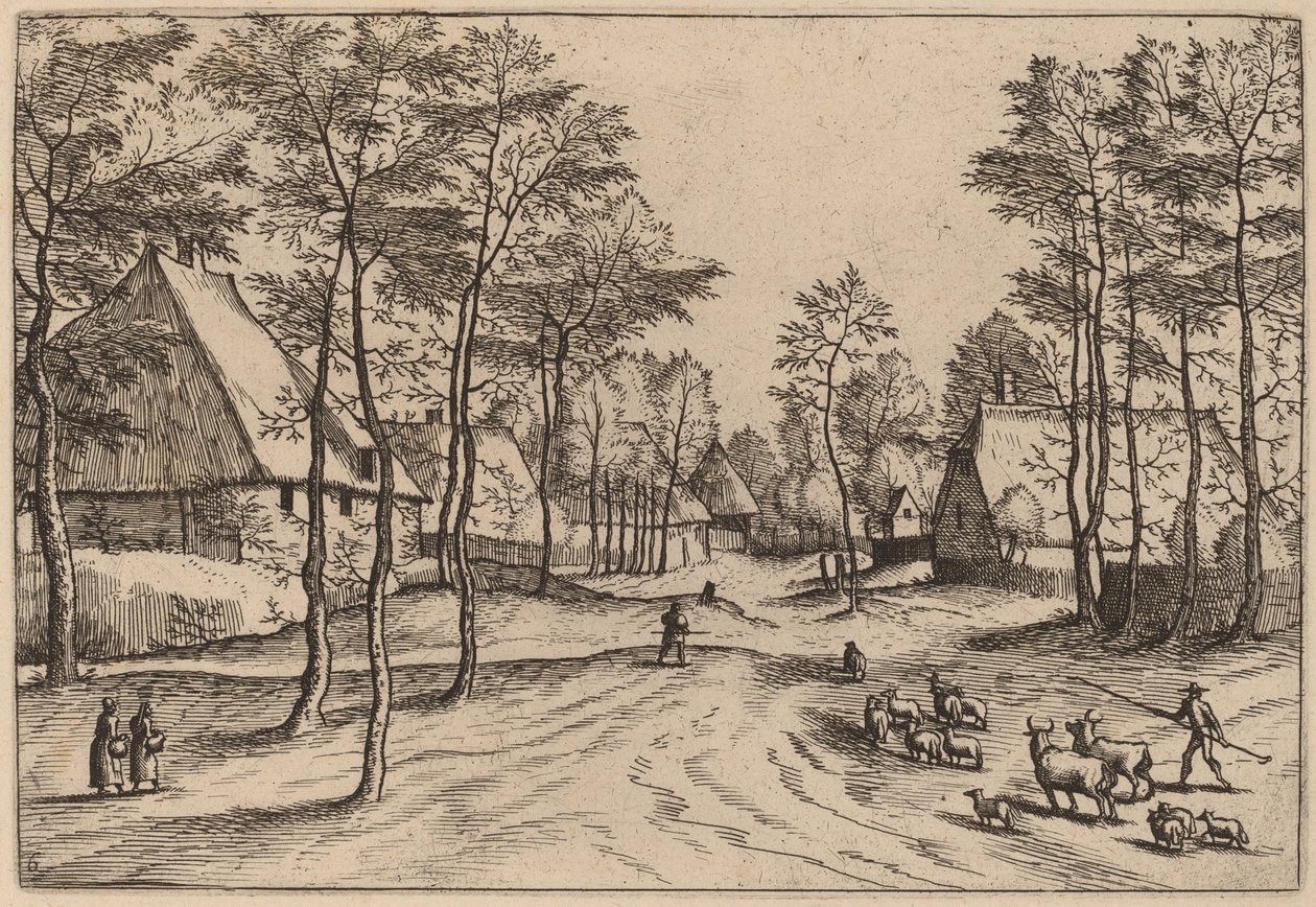 Landsbygade af Johannes van Doetechum, the Elder and Lucas