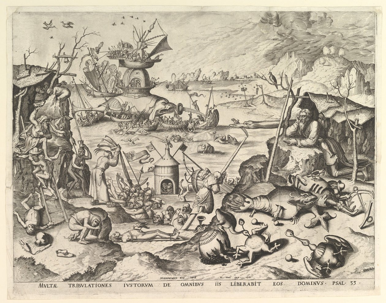 Sankt Anthonys fristelse.n.d. Skabere: Johannes van Doetecum I, Lucas van Doetecum. af Johannes and Lucas van Doetecum