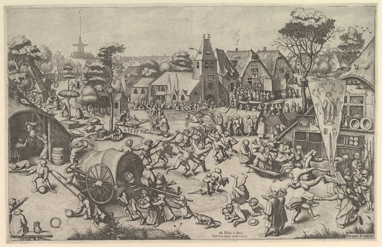 Kermis af Saint George, ca. 1569, trykt 1601. af Johannes van Doetecum I