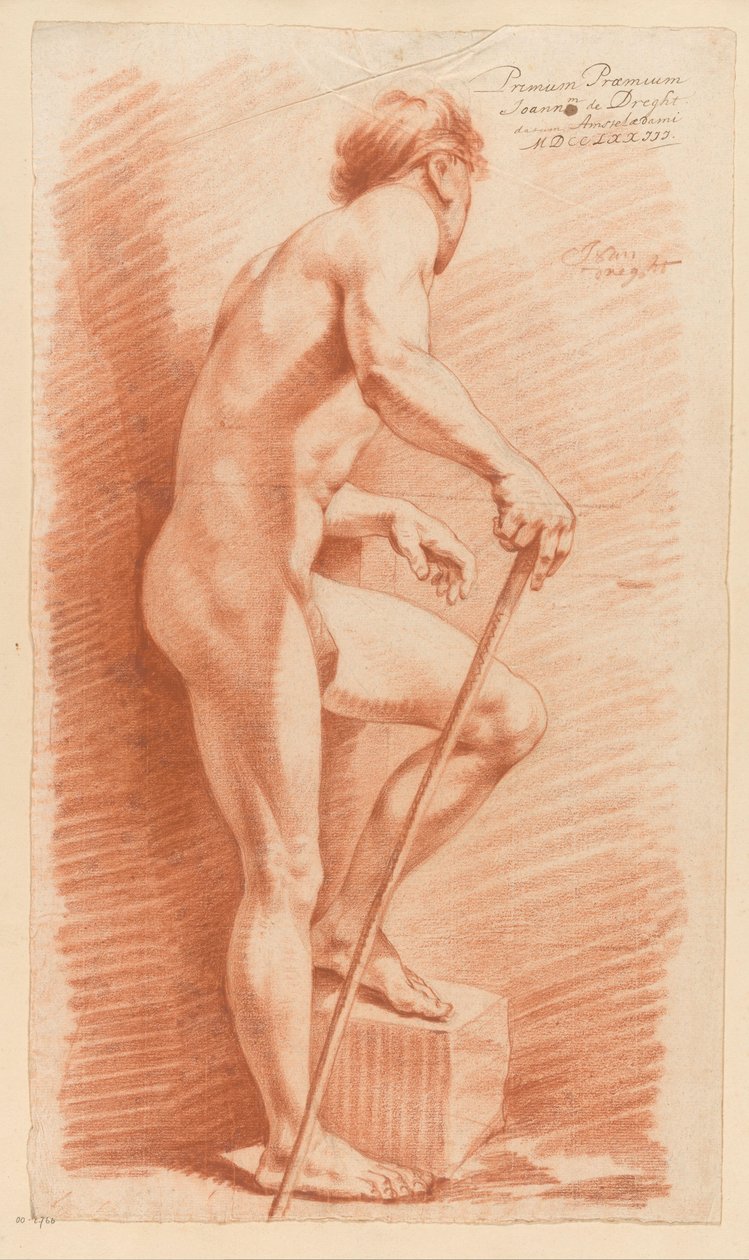 Stående mandlig nøgen, set fra siden (1. præmie 1773) af Johannes van Dregt