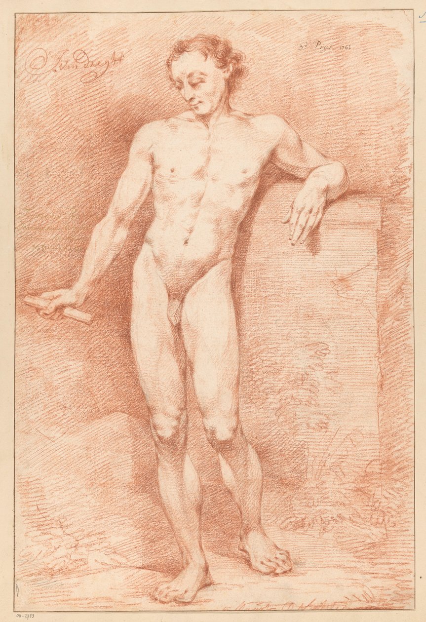 Stående nøgen mand, set forfra (3. præmie 1768) af Johannes van Dregt