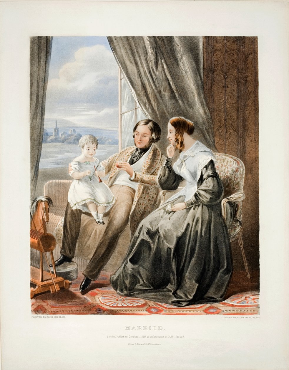 Gift, litho af Thomas Fairland (1804-52), udgivet af Ackermann og Co., 1840 af John Absolon